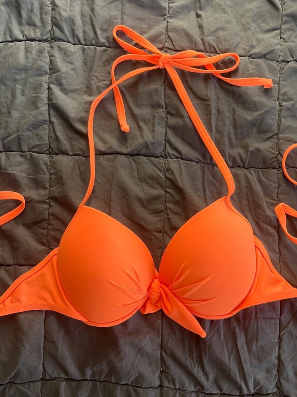 Orange bikini top